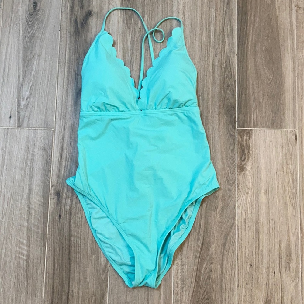 LABlanca Aqua Scalloped Tummy Control Onepiece